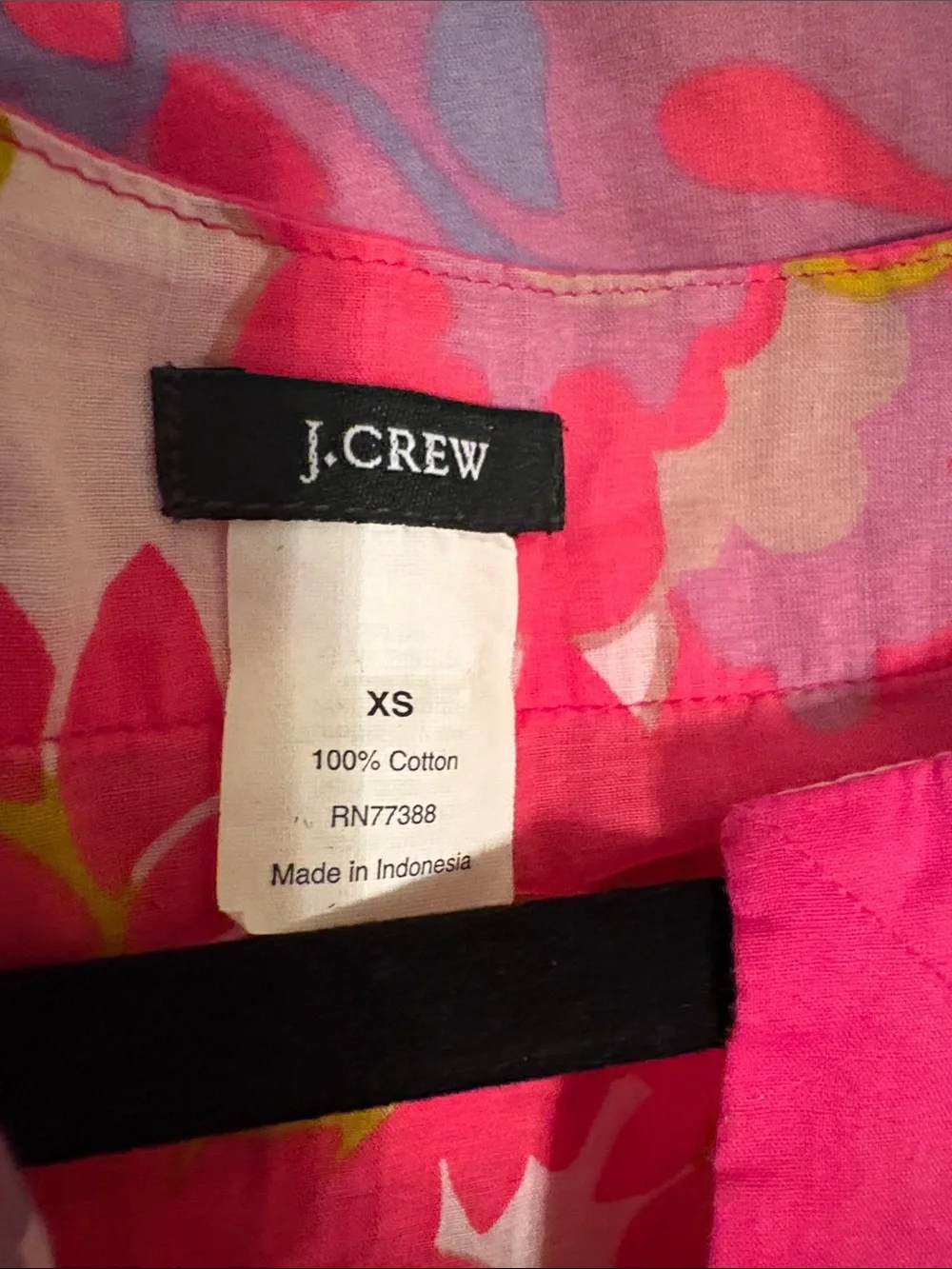 J. Crew Pink Floral Sleeveless Tunic XS 100% Cotton